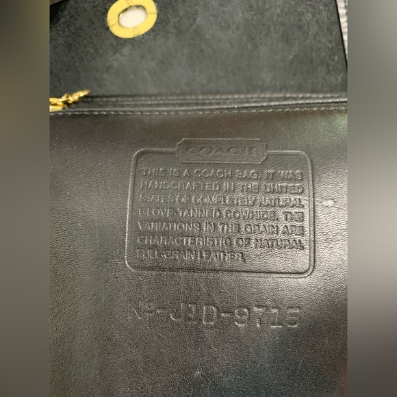 💕👜Vintage Coach Black Leather Crossbody Satchel💕👜 - Picture 8 of 11